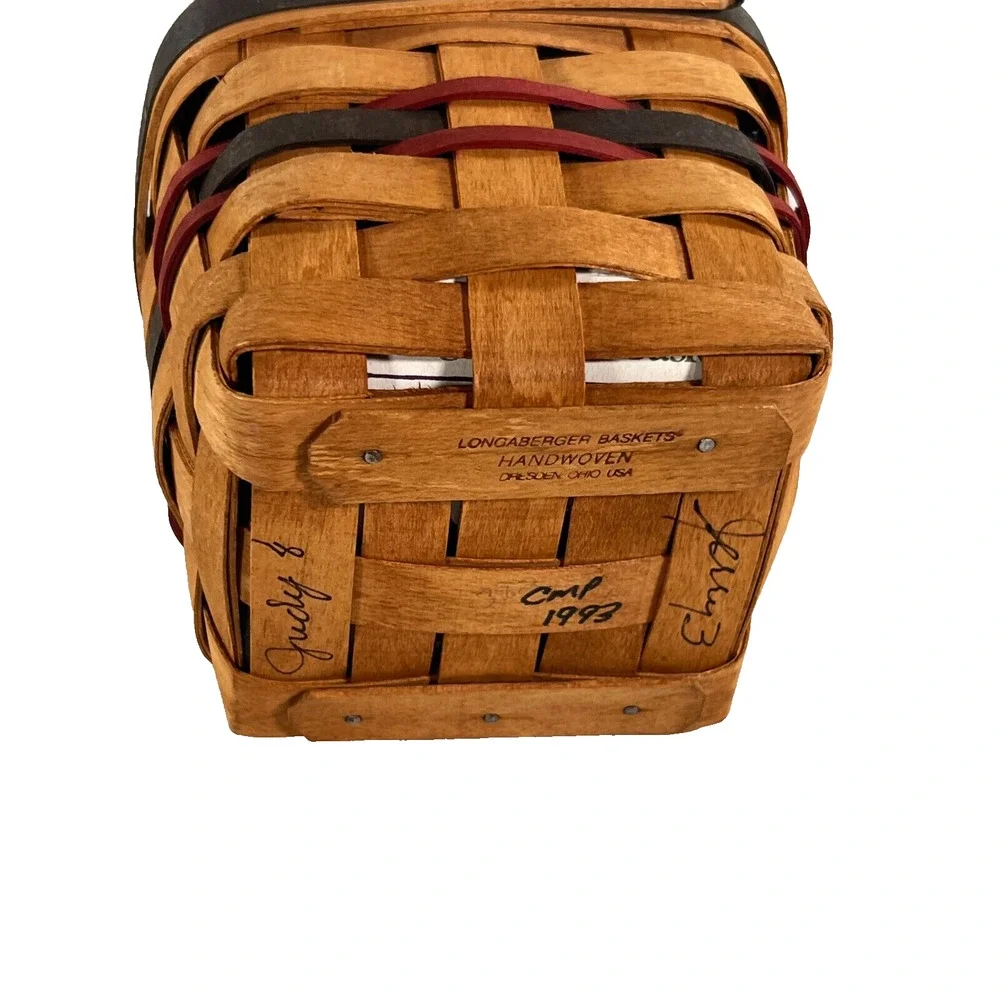 1993 Longaberger Inaugural Basket w/Liner & Protector 5
